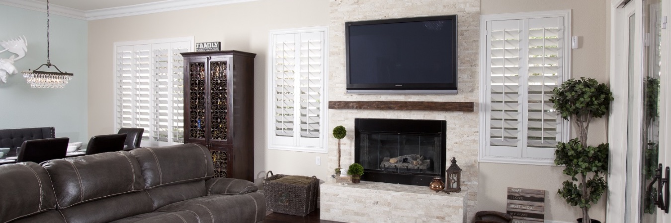 Polywood shutters in a Boise living room